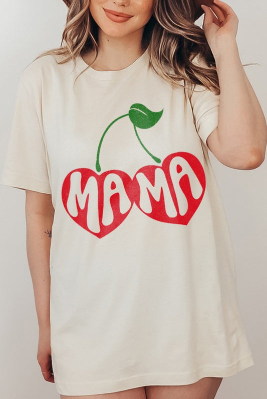 "Mama" Cherry Oversized Top
