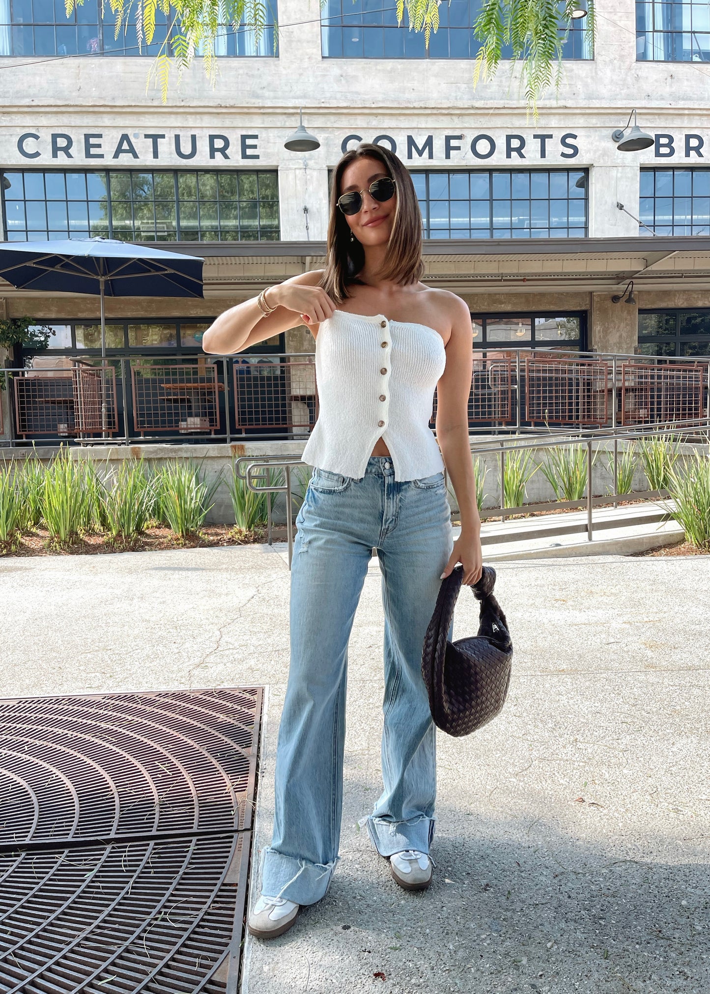 Veronica Strapless Top in White