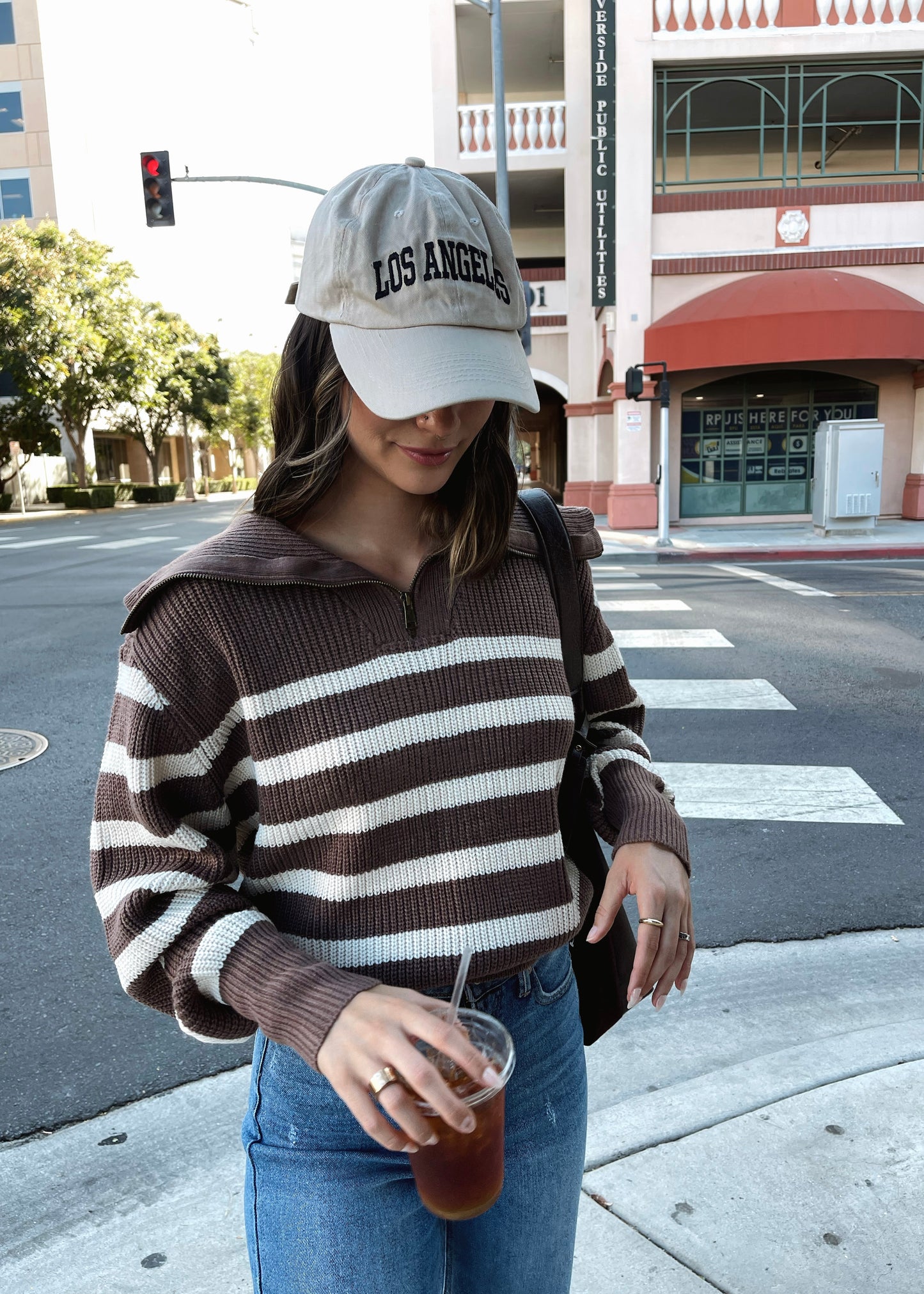 Going Places Half Zip Sweater