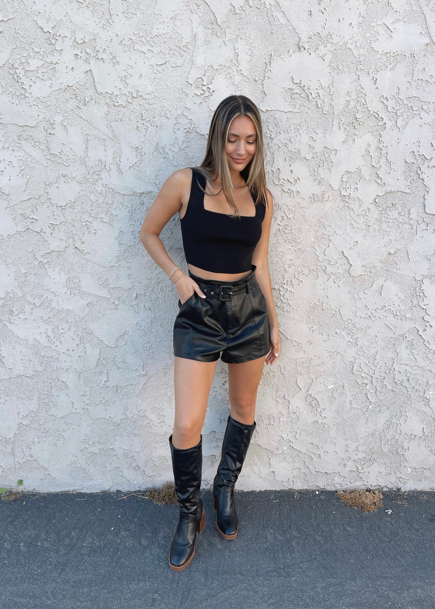 It Girl Faux Leather Shorts