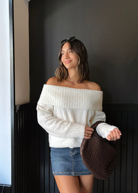 Evenings With You Sweater in White