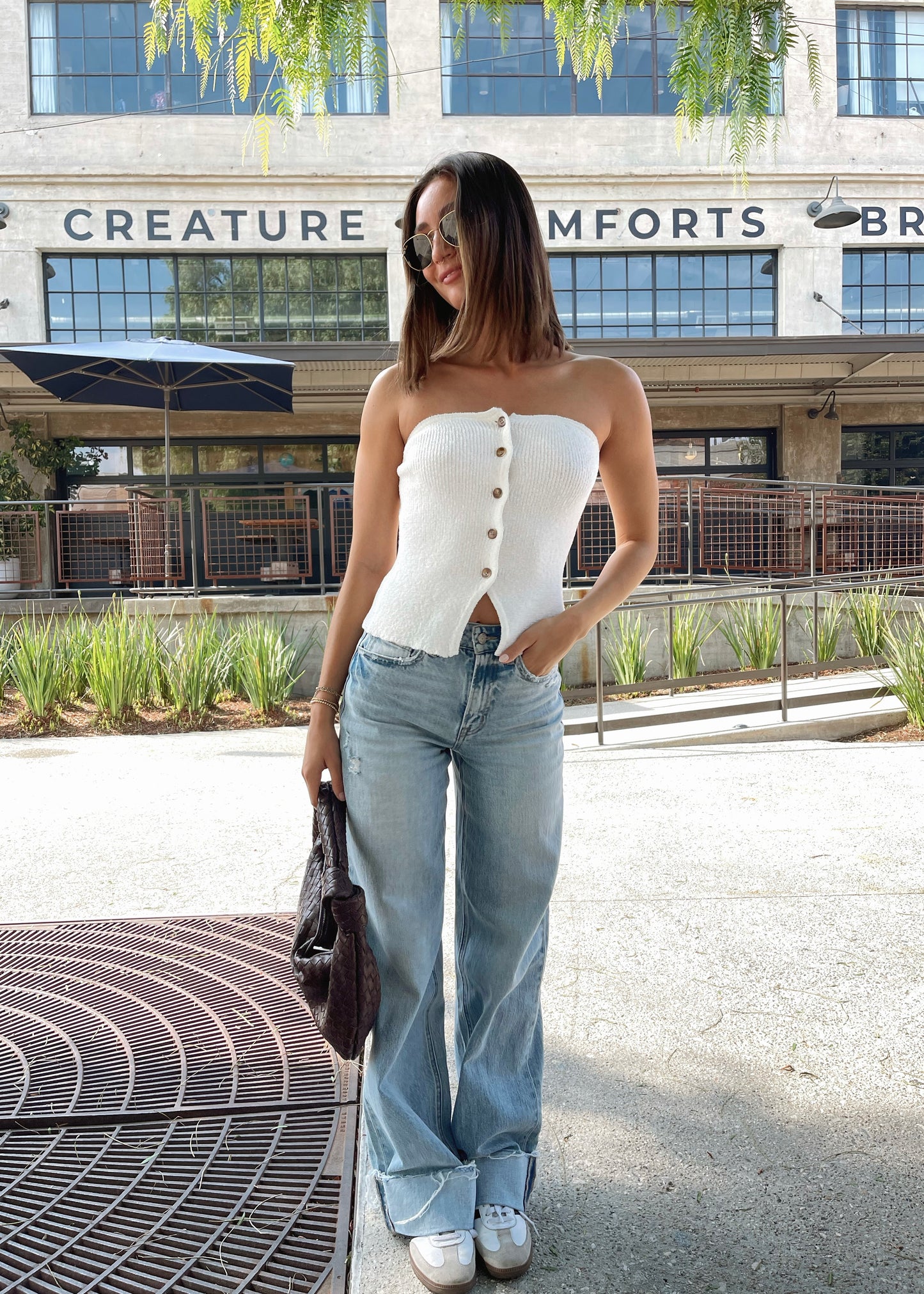 Veronica Strapless Top in White